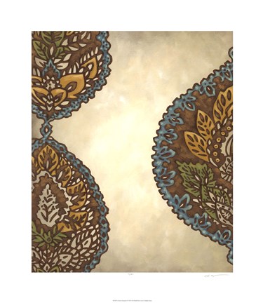 Framed Exotic Ornament I Print