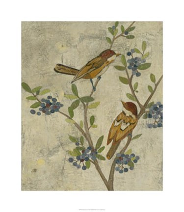 Framed Joyful Garden I Print