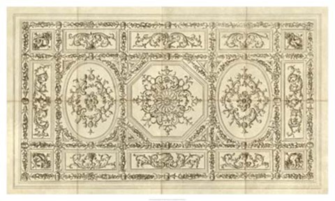 Framed Ornamental Ceiling Design Print