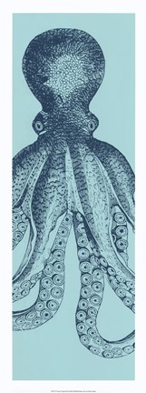 Framed Octopus Triptych II Print