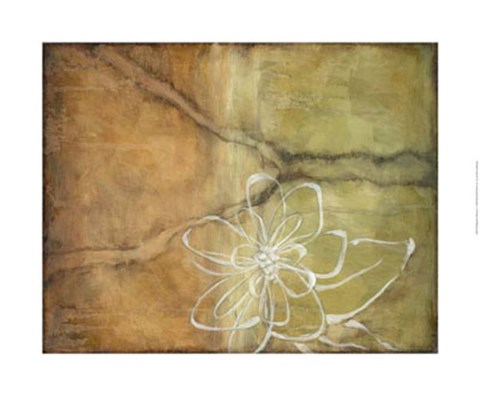 Framed Magnolia Silhouette I Print
