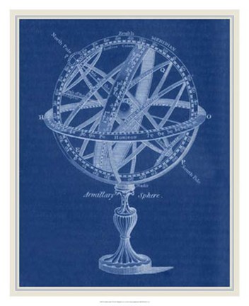 Framed Armillary Sphere I Print