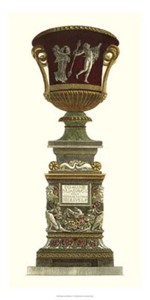Framed Vase on Pedestal II Print