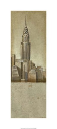 Framed Shimmering City II Print