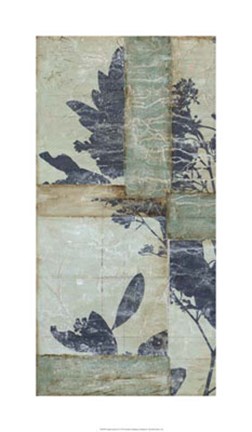 Framed Indigo Branches II Print