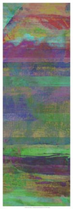 Framed Jeweled Stripes I Print