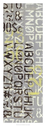 Framed Numbered Letters II Print