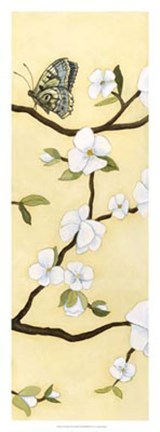 Framed Eastern Blossom Triptych III Print
