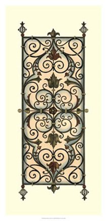 Framed Printed Wrought Iron Panels I Print