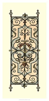 Framed Printed Wrought Iron Panels II Print