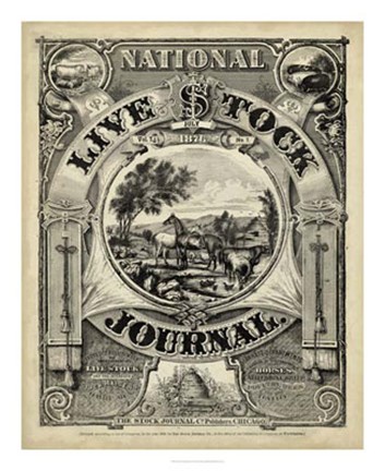 Framed National Livestock Journal Print
