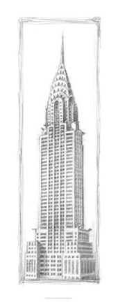 Framed Chrysler Sketch Print