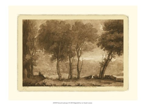 Framed Pastoral Landscape I Print