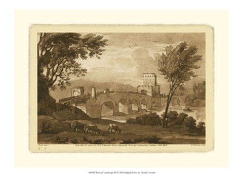 Framed Pastoral Landscape III Print