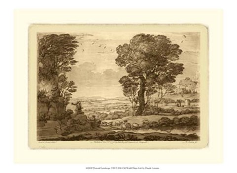 Framed Pastoral Landscape VIII Print