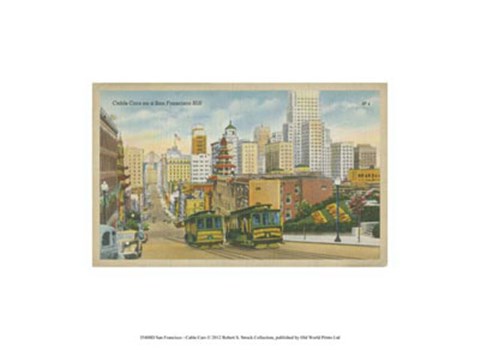 Framed San Francisco- Cable Cars Print