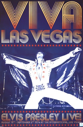 Framed Elvis - Viva Las Vegas Print