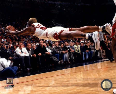 Framed Dennis Rodman Action Print