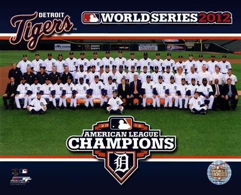 Framed Detroit Tigers 2012 American League Champions Team Photo Print
