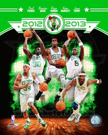 Framed Boston Celtics 2012-13 Team Composite Print