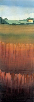 Framed Tuscan Fields II Print