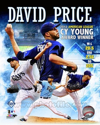 Framed David Price 2012 American League Cy Young Award Winner Composite Print