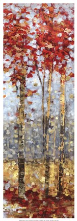 Framed Crimson Woods II Print