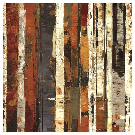 Framed Red Amber I Print