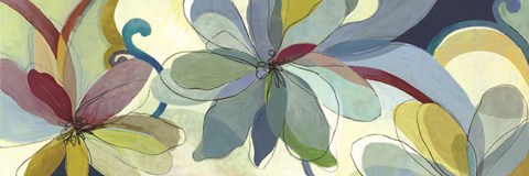 Framed Silk Flowers I Print