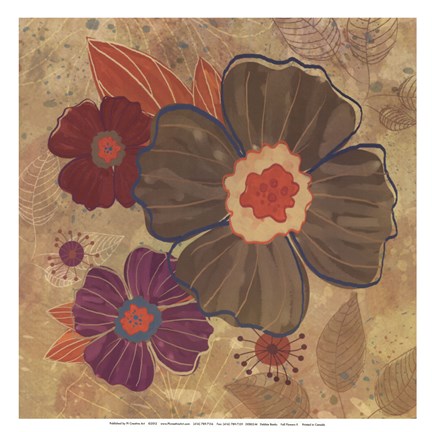 Framed FALL FLOWERS II - MINI Print