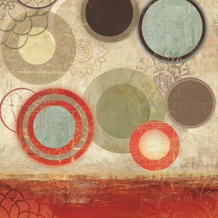 Framed Colourful Elements II Print