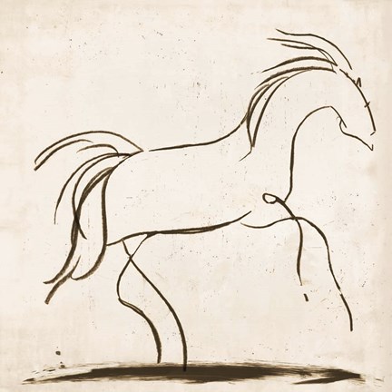 Framed Horse II Print