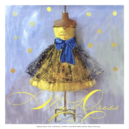 Framed Yellow Dress Print