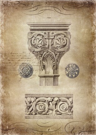 Framed Ornamental I Print