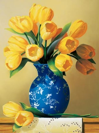 Framed Yellow Tulips Print