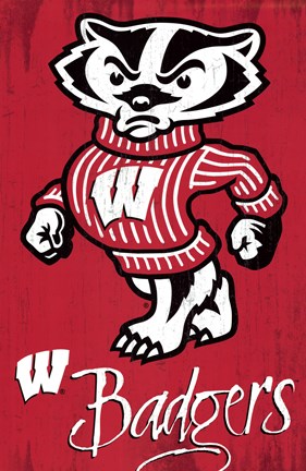 Framed University of Wisconsin - Logo 13 Print
