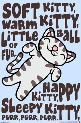 Framed Big Bang Theory - Soft Kitty Print