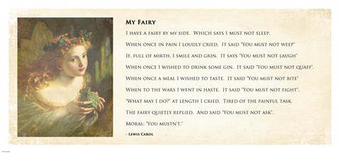 Framed My Fairy by Lewis Carroll - wide Print