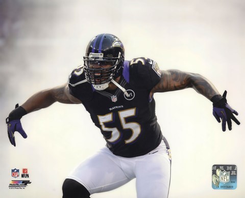 Framed Terrell Suggs 2012 Action Print