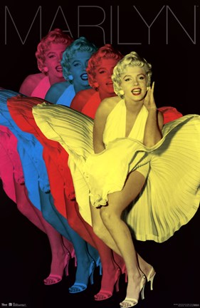 Framed Marilyn - Colorful Print