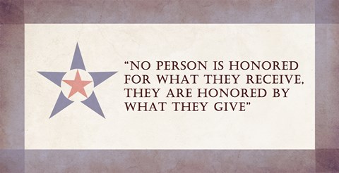 Framed Honored Star Print