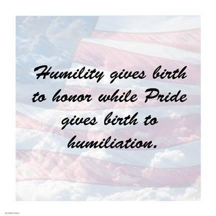 Framed Humility - flag Print