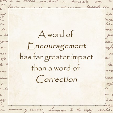 Framed word of Encouragement - square Print