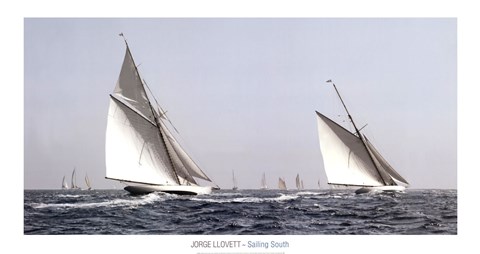 Framed Sailing South Print