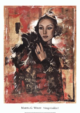 Framed Vintage Goddess I Print
