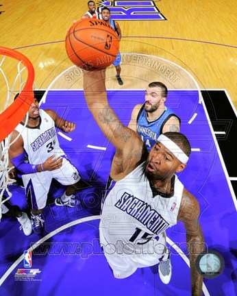 Framed DeMarcus Cousins on the court 2012-13 Print