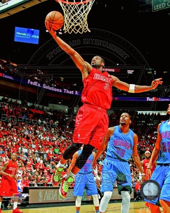 Framed Dwyane Wade 2012-13 Action Print