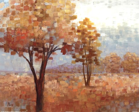 Framed Distant Mountain I Print