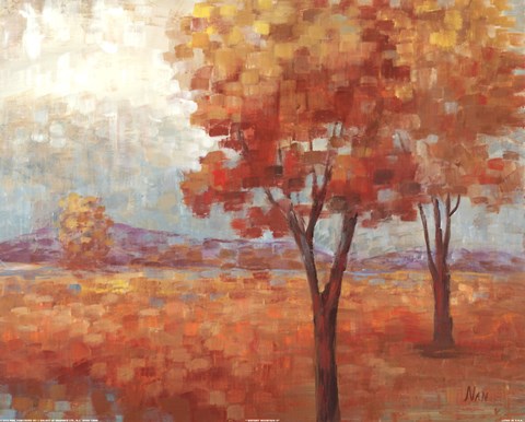 Framed Distant Mountain II Print