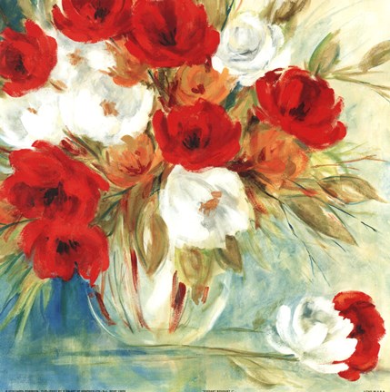 Framed Vibrant Bouquet I Print